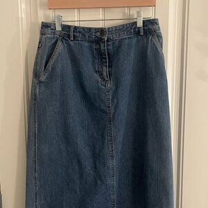 L.L. Bean Jean Maxi Skirt